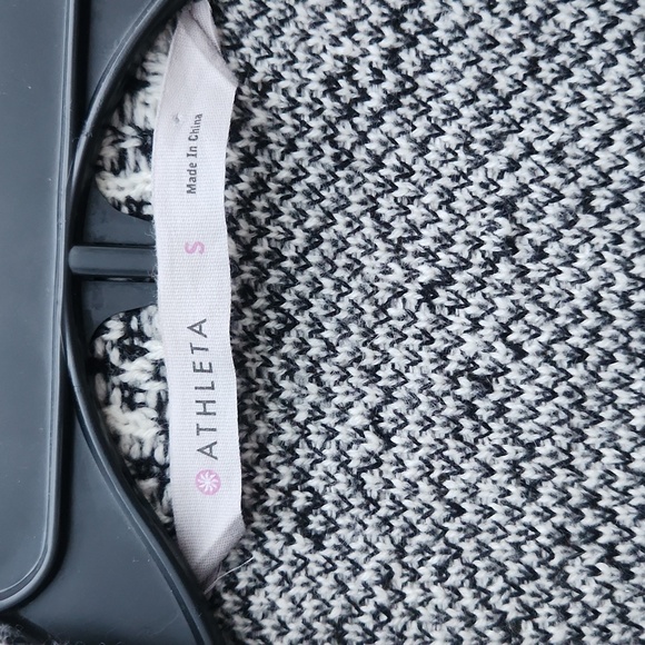 ATHLETA Cashmere Wool Alice Midnight  Black White Wrap Long Cardigan Sweater S - Picture 3 of 7